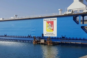 Lavori di ristrutturazione del bacino di carenaggio di Trapani