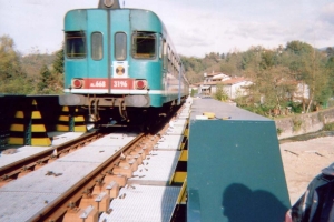 Lavori di realizzazione del ponte ferroviario sul torrente “Ania”